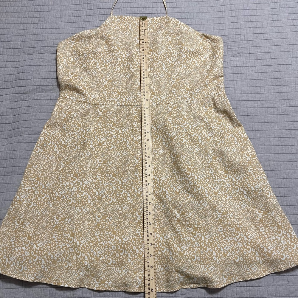Gap Natural Cheetah Print Halter Neck Mini Dress Size 18 - Picture 5 of 11